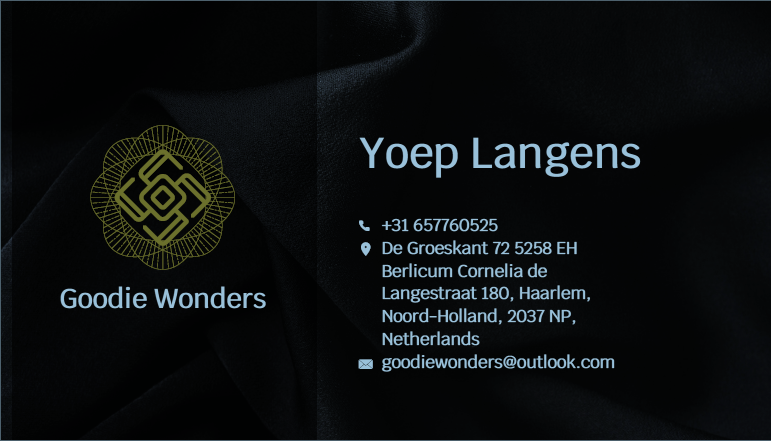 Goodie Wonders Visiting Card Back